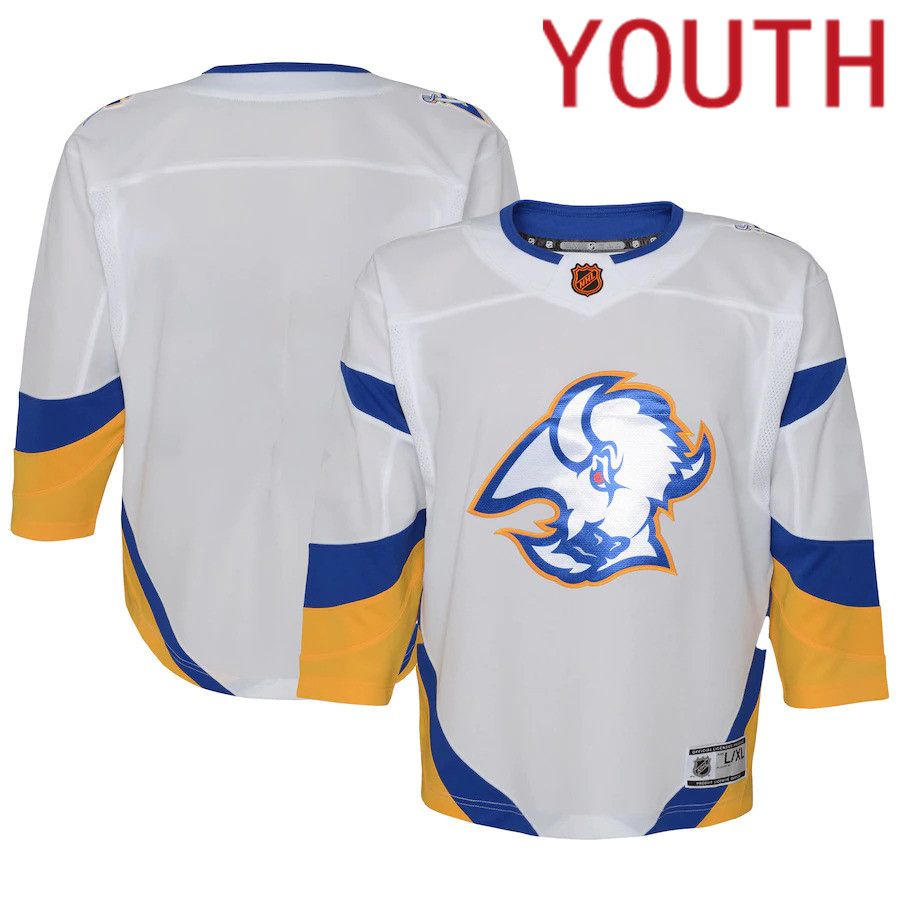 Youth Buffalo Sabres White Special Edition Premier Blank NHL Jersey->customized nhl jersey->Custom Jersey